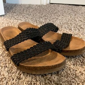 woven strapped sandals